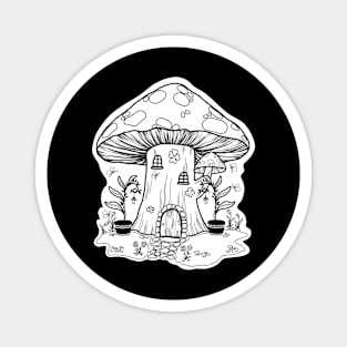 Fairy Mushroom House Magnet